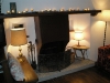 Living room Casa Falmenta with fireplace